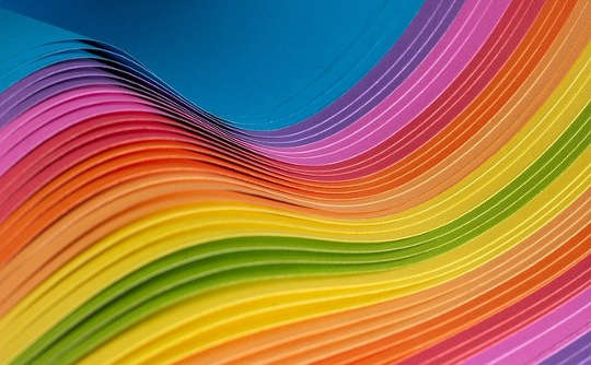a rainbow in a wave flow
